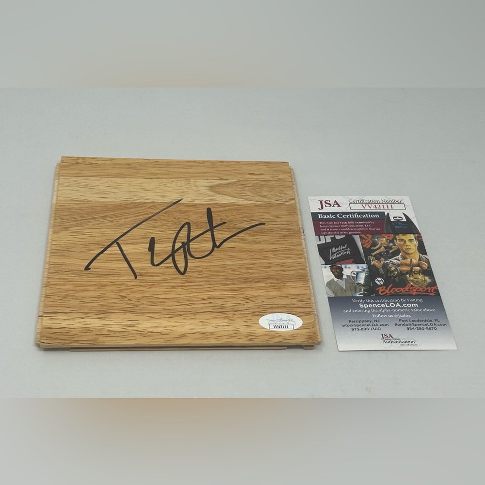 Thomas Robinson signed 6x6 Floor Kansas Jayhawks Portland Trail Blazers JSA COA